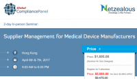 Supplier Management Conference for Medical Device Manufacturing in Hong Kong